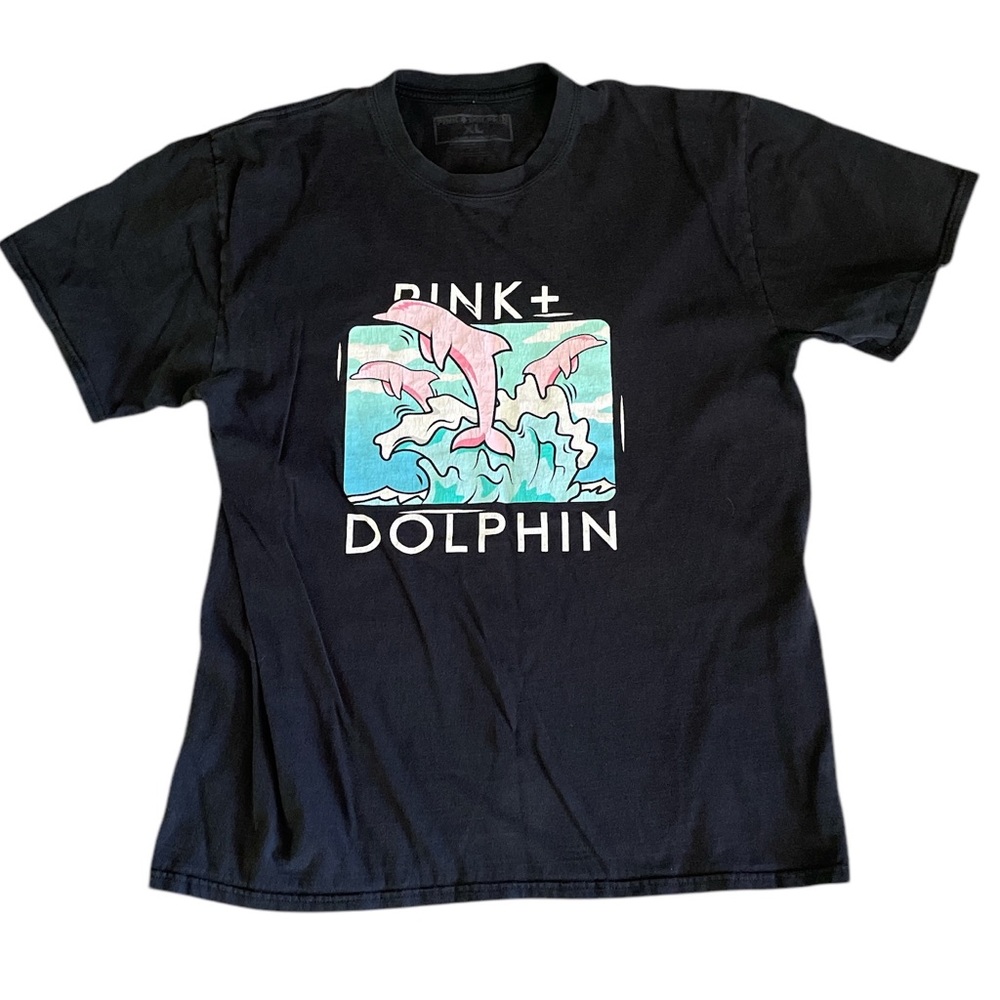 Pink Dolphin men’s Black Graphic T-Shirt